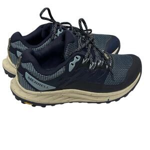 Merrell Women’s Hiking Shoes 7.5 Trail Sneaker Vibram Blue Gray